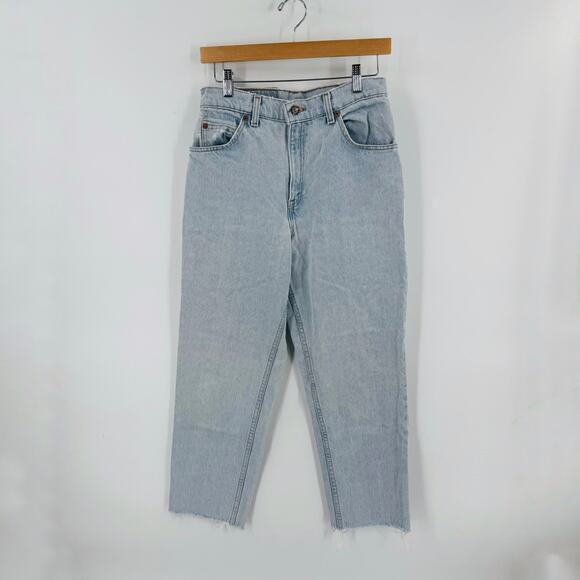 Vintage Levi’s Orange Tab High Rise Straight Leg Jeans 8 Long Light Wash - Picture 9 of 9